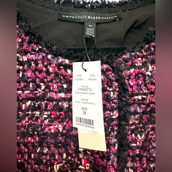 Women’s Tweed Sweater Blazer Cardigan Jacket Coat Size M NWT - Picture 5 of 14